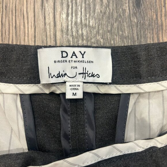 Day Birger Et Mikkelsen For India Hicks Gray Wide-Leg Pants Size M - Picture 2 of 4